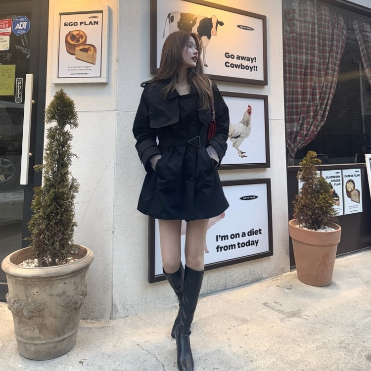【レア】バーバリーロンドン レディース トレンチコート 黒 BURBERRY バーバリー ロング トレンチ コート ブラック