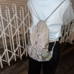 バックバッグ・スクールバッグ ナイロンストリングリュック GRAY