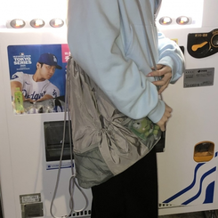 バックバッグ・スクールバッグ ナイロンストリングリュック GRAY