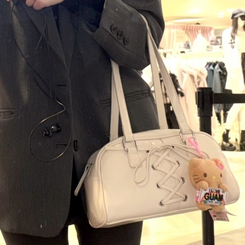 バッグ リボンコルセットショルダーバッグ IVORY