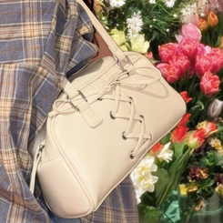 バッグ リボンコルセットショルダーバッグ IVORY