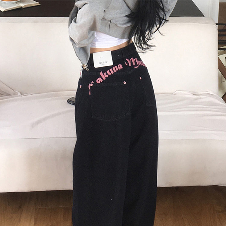 ビンテージロングデニムパンツ DARK DENIM