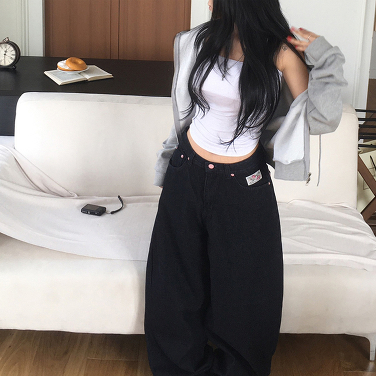 ビンテージロングデニムパンツ DARK DENIM