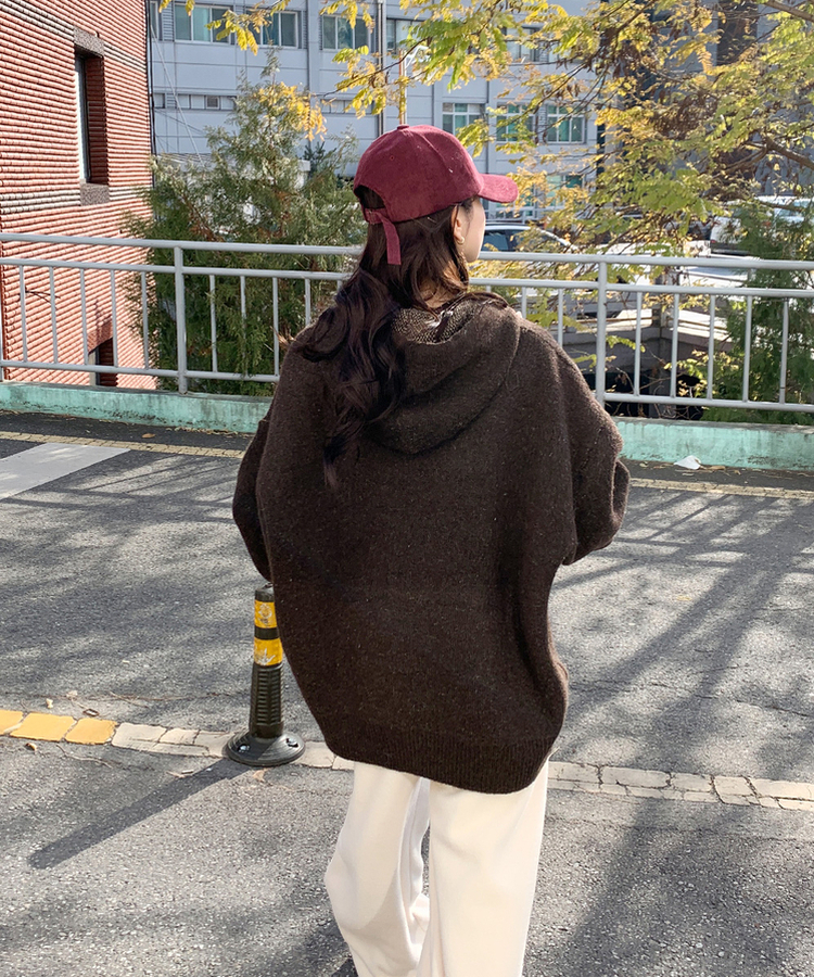 リジェクトオーバーフードニット