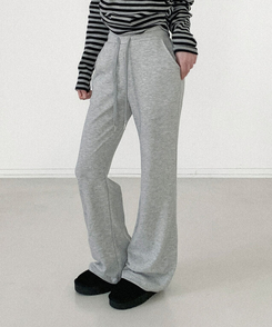 【丈別】ブーツカットトレーニングバンディングパンツ(8color) Merange Gray