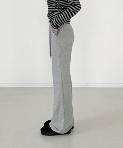 【丈別】ブーツカットトレーニングバンディングパンツ(8color) Merange Gray