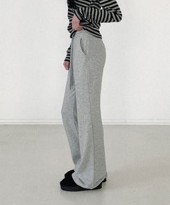 【丈別】ブーツカットトレーニングバンディングパンツ(8color) Merange Gray