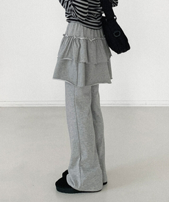 【丈別】ブーツカットトレーニングバンディングパンツ(8color) Merange Gray