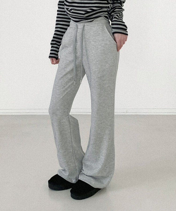 【丈別】ブーツカットトレーニングバンディングパンツ(8color) Merange Gray