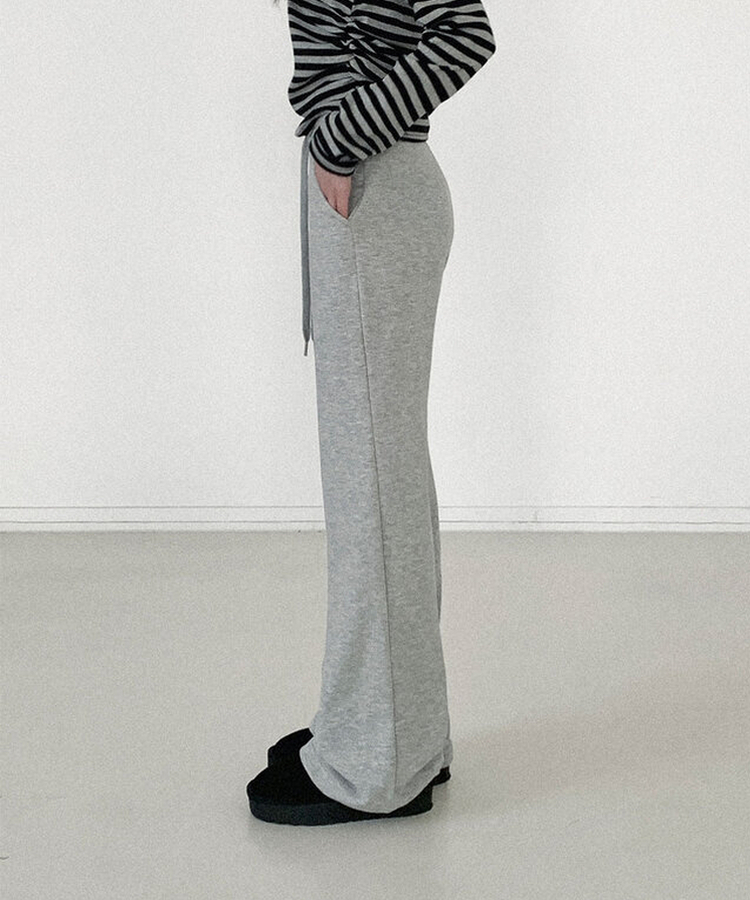 【丈別】ブーツカットトレーニングバンディングパンツ(8color) Merange Gray