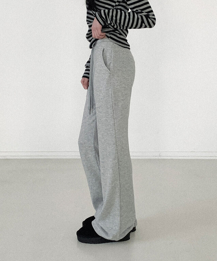 【丈別】ブーツカットトレーニングバンディングパンツ(8color) Merange Gray