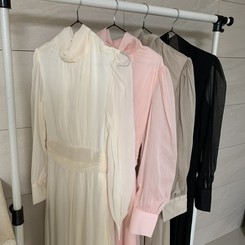 ダンデリオンシフォンロングフレアワンピース