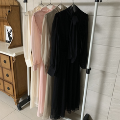 ダンデリオンシフォンロングフレアワンピース