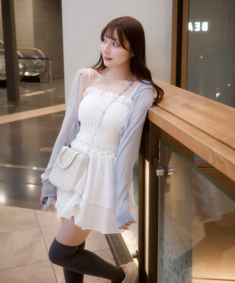 SGD25812 ボレロニットシースルーカーディガン6色 カーディガン