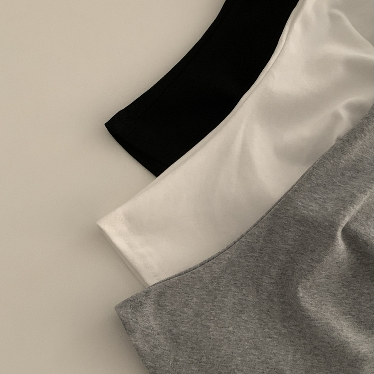 레이디 체크 셔링 레이어드 롱슬리브 버튼 긴팔티셔츠 - 4color