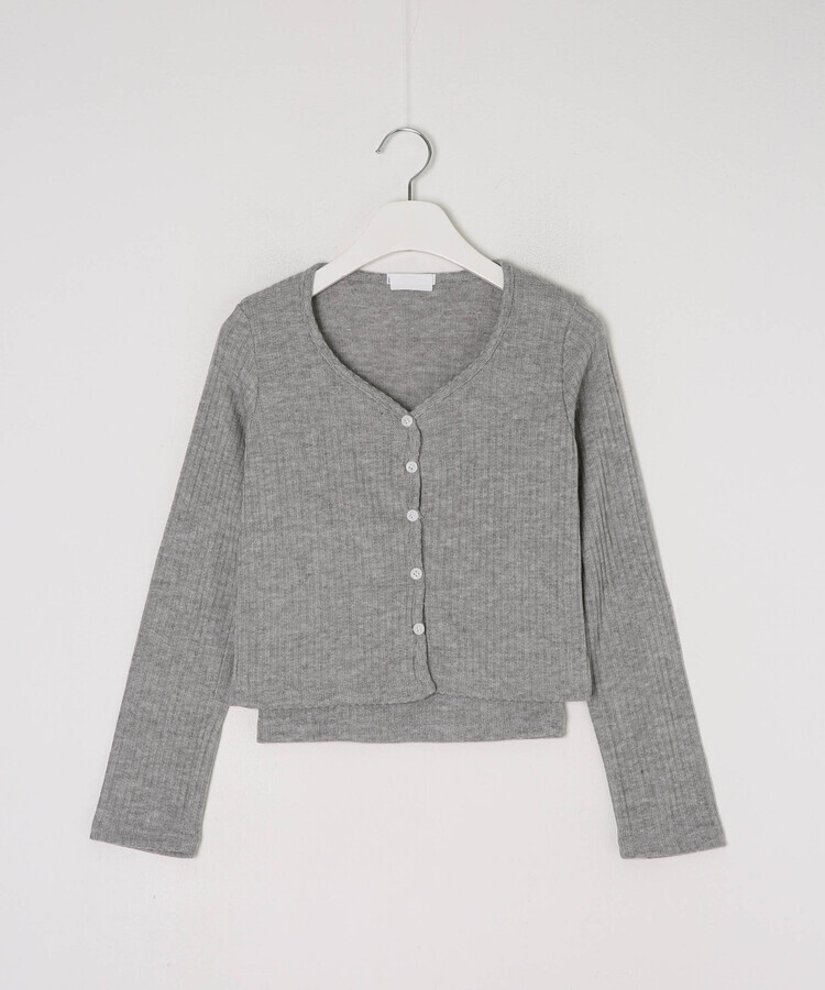[SET] 나시 레이스 리본 크롭 가디건