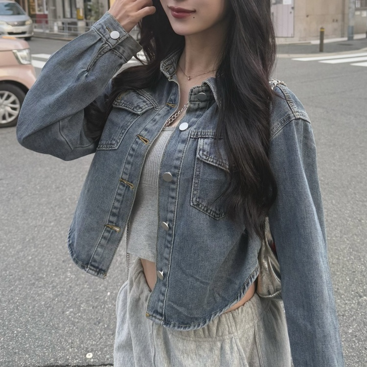 新品デニムジャケット ZARA］ウォッシュドデニムジャケット (ZARA/デニムジャケット
