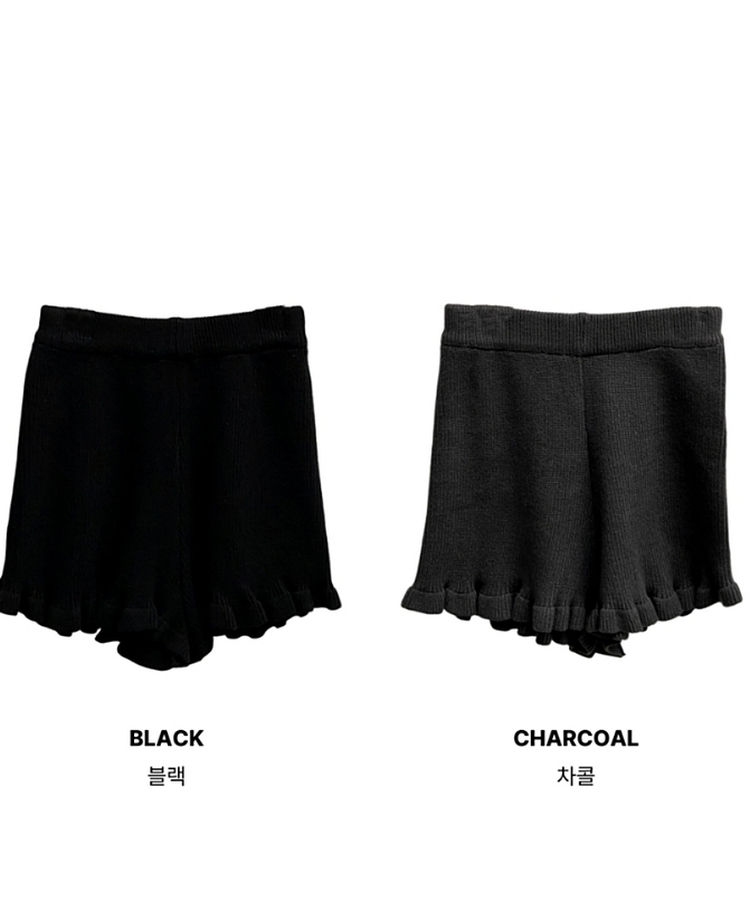 フリルラッフルレースニッショートパンツ