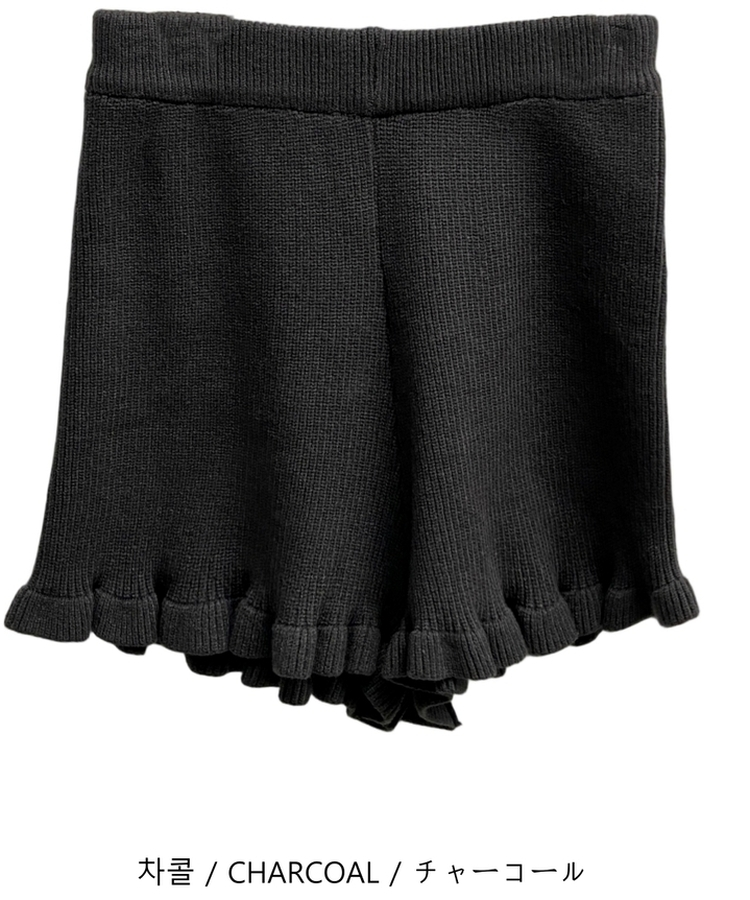 フリルラッフルレースニッショートパンツ