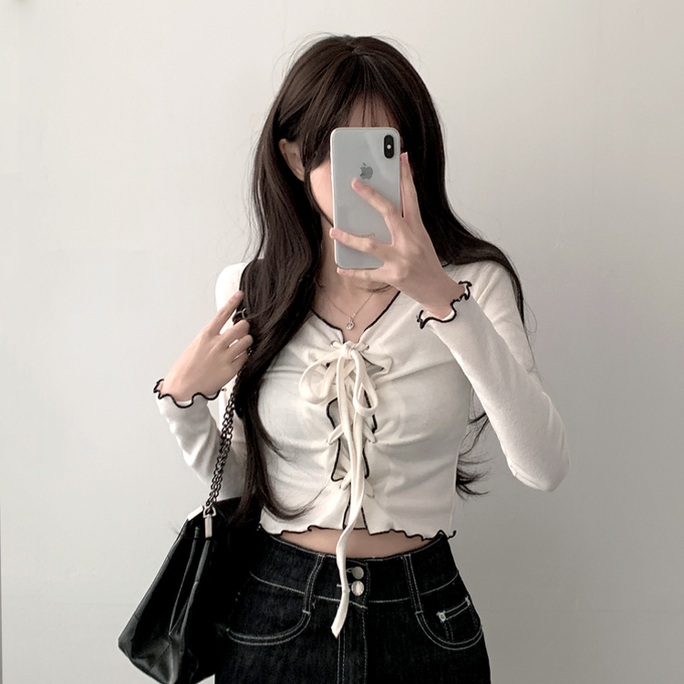 アイレットコルセット長袖Tシャツ IVORY