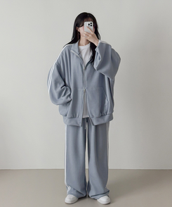 【SET】ーバーフィットジップアップ トレーニングパンツ SKY BLUE