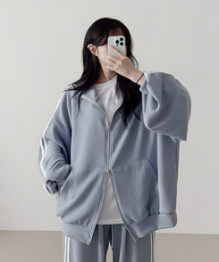 【SET】ーバーフィットジップアップ トレーニングパンツ SKY BLUE