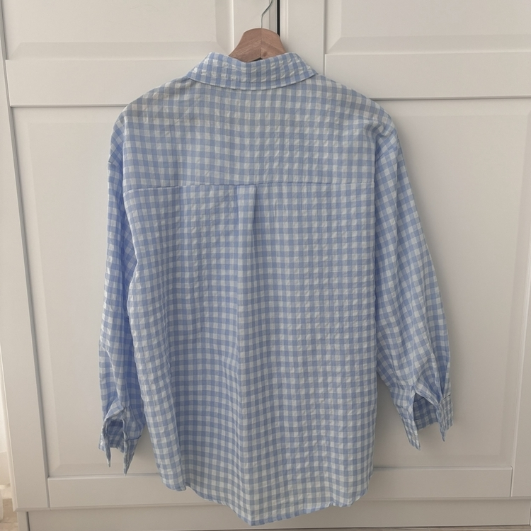 청량 스파클링 바스락 오버핏 루즈핏 체크 셔츠 남방 여름아우터 봄 셔츠