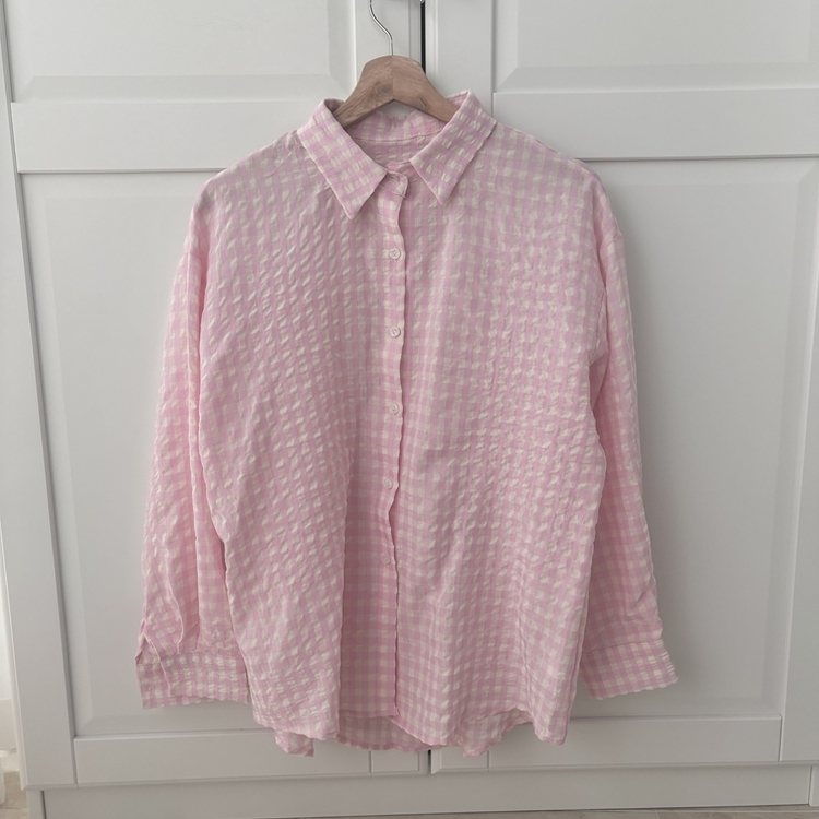 청량 스파클링 바스락 오버핏 루즈핏 체크 셔츠 남방 여름아우터 봄 셔츠