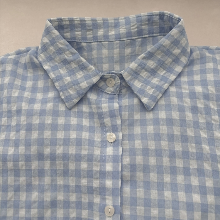 청량 스파클링 바스락 오버핏 루즈핏 체크 셔츠 남방 여름아우터 봄 셔츠