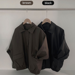 オーバーフィットレザーブルゾンジャケット