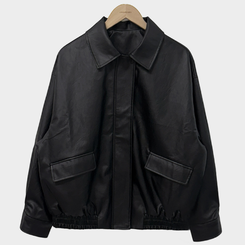 オーバーフィットレザーブルゾンジャケット
