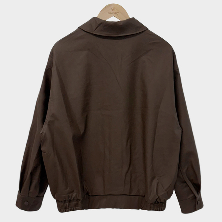 매트 레더의 정석오버핏 레더 블루종 자켓 점퍼