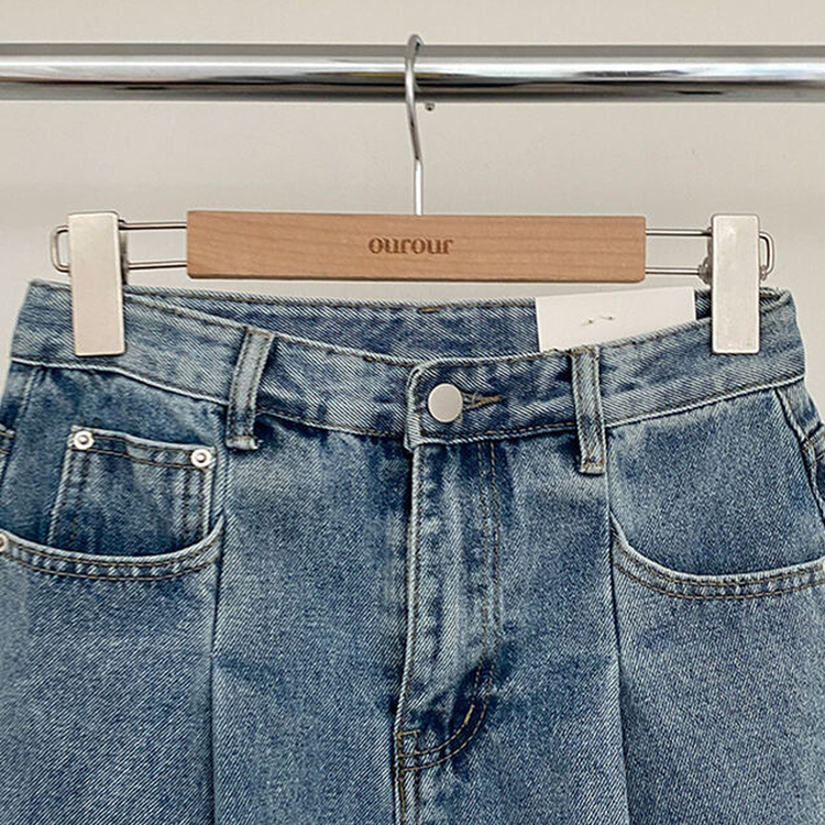 앤트 핀턱 하이웨스트 와이드 데님 팬츠