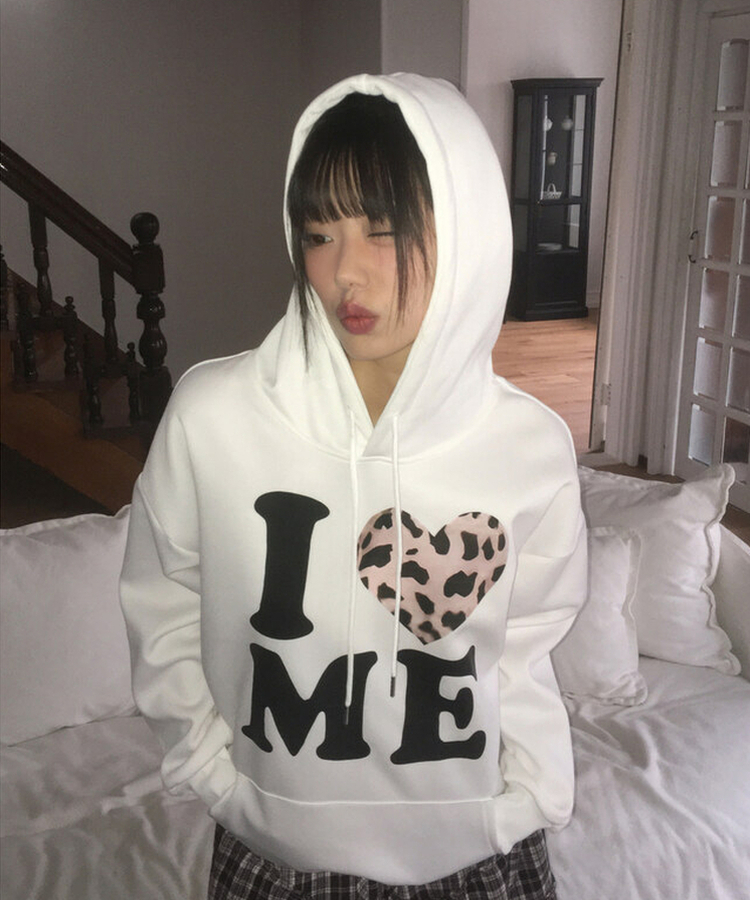 URA」豹柄パーカ | KRY clothing I LOVE EMO 総柄 ジップアップ 