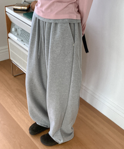 ダーツワイドバンディングパンツ MELANGE