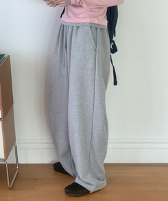 ダーツワイドバンディングパンツ MELANGE