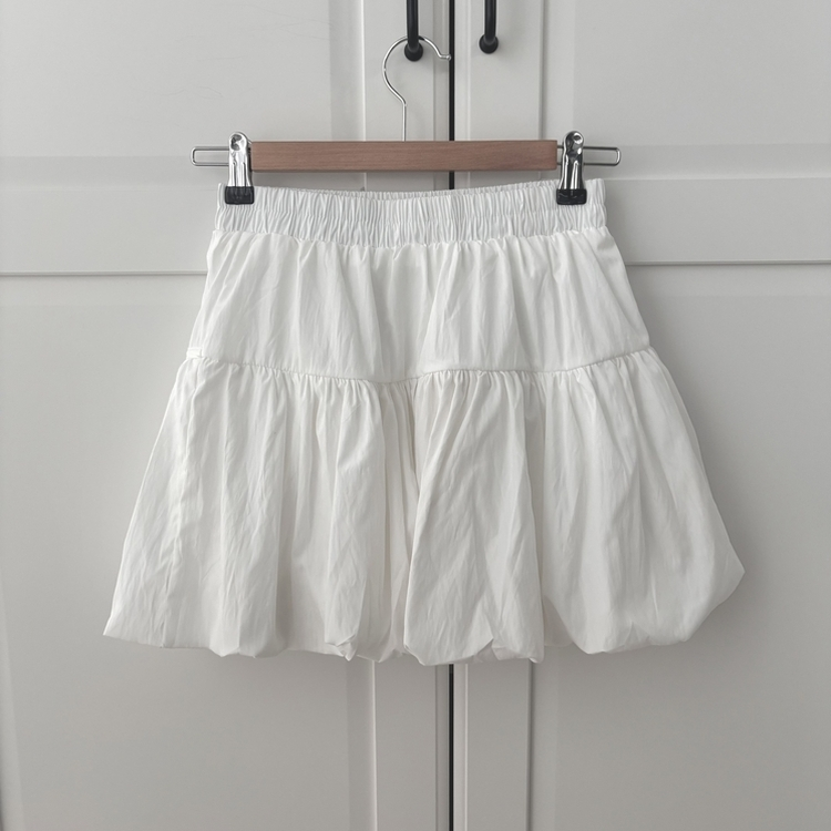 벚꽃룩 귀여운 리본포인트 바스락 펌킨 호박 미니 스커트 속바지내장