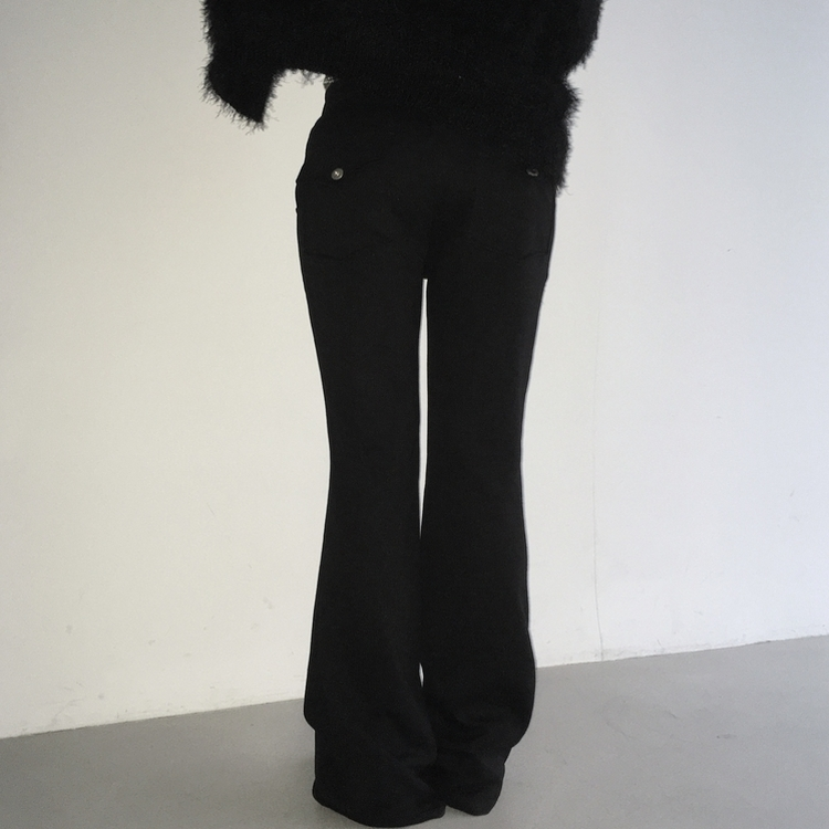 ポケットブーツカットトレーニングパンツ(6color) BLACK