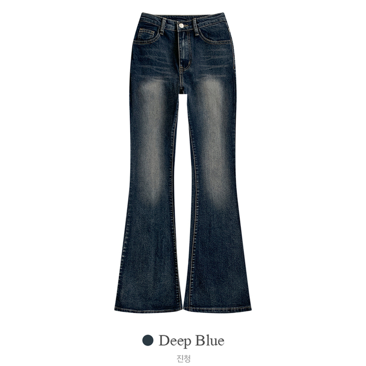 베스트 3기장 스판 빈티지 워싱 하이웨스트 골반뽕 데님 부츠컷 팬츠