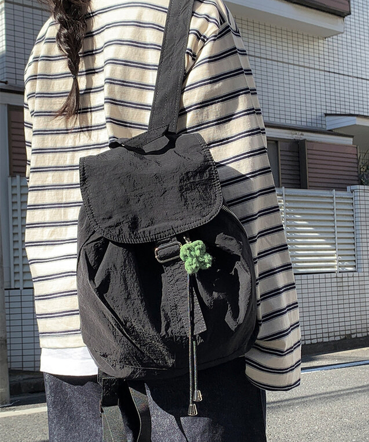 アーケンナイロンバックルミニバックパック BLACK