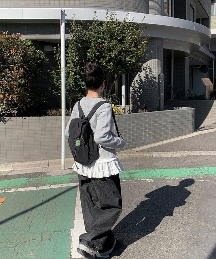 アーケンナイロンバックルミニバックパック BLACK