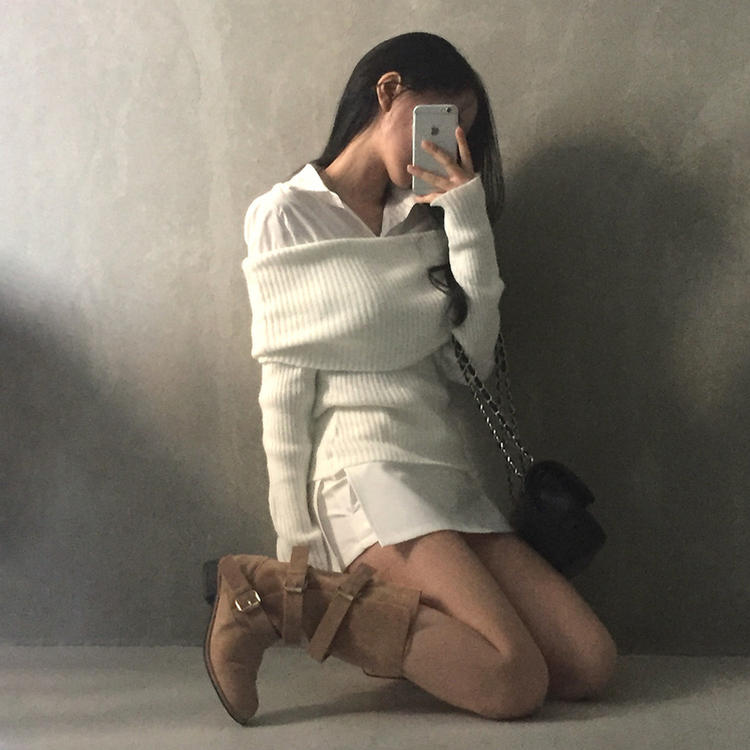 クラシックキルティングショルダークロスバッグ BLACK