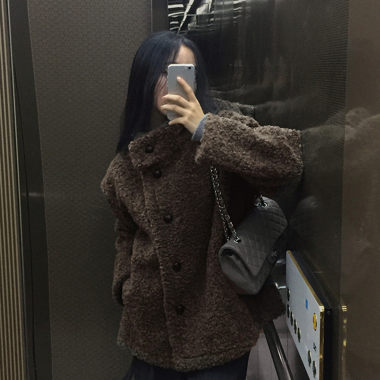 クラシックキルティングショルダークロスバッグ GREY