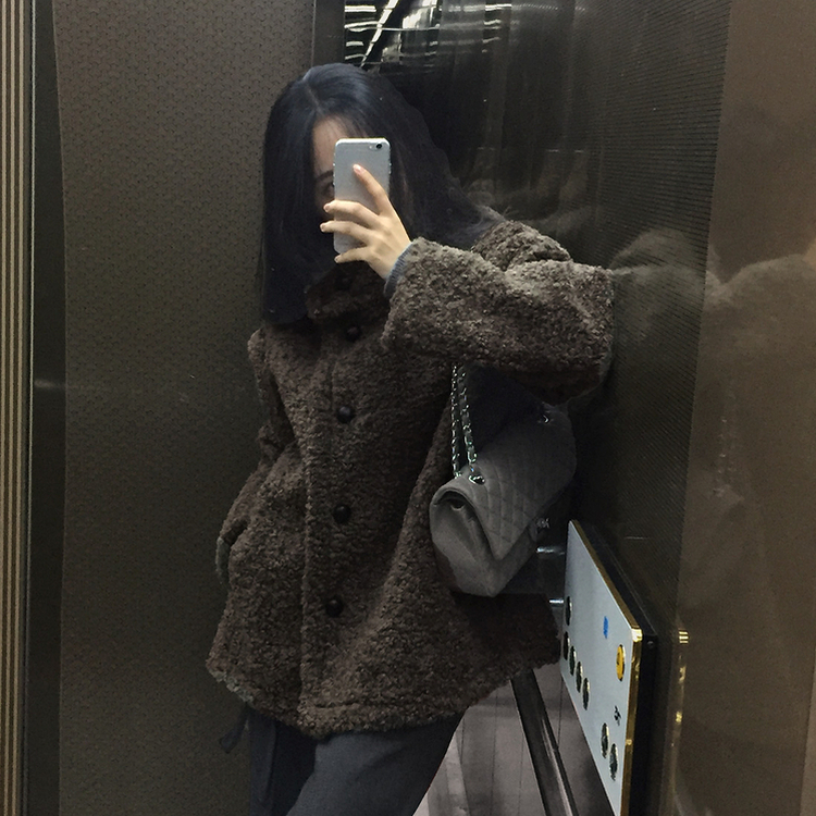 クラシックキルティングショルダークロスバッグ GREY