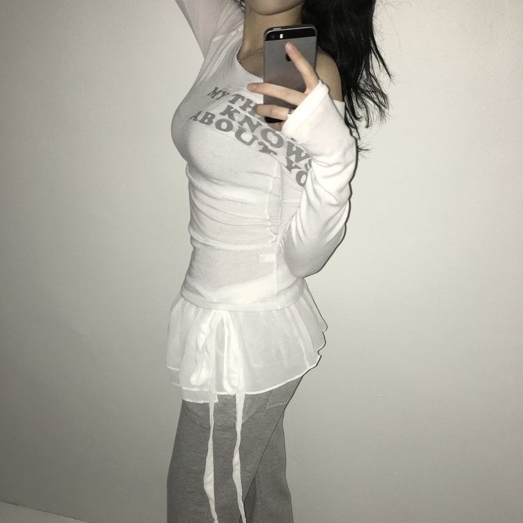 エンジェルシースルーオフTシャツ WHITE