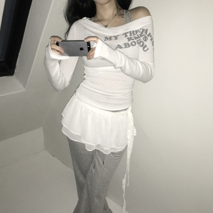 エンジェルシースルーオフTシャツ WHITE