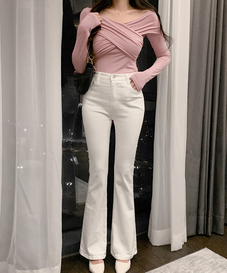 長袖Tシャツ ラップシャーリングスパンTシャツ PINK