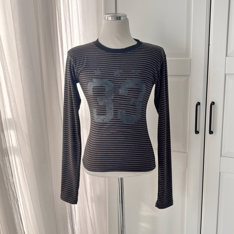 ストライプ長袖Tシャツ