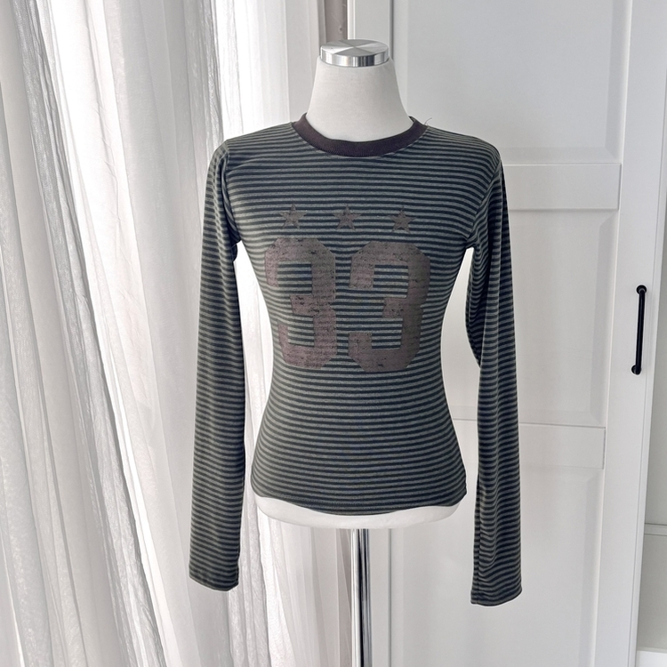 ストライプ長袖Tシャツ