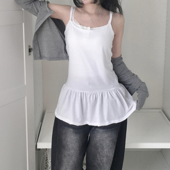 レイヤードフリルティアードインナーキャミソール IVORY